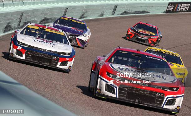 Cole Custer, driver of the Dixie Vodka Ford, drives during the NASCAR Cup Series Dixie Vodka 400 at Homestead-Miami Speedway on October 23, 2022 in...
