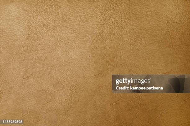 skin golden brown leather and texture background. - cowhide stock pictures, royalty-free photos & images