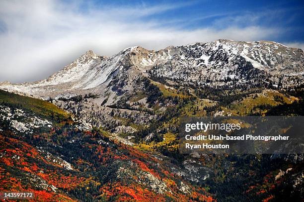 lone peak wilderness area - mountain peak utah stock pictures, royalty-free photos & images