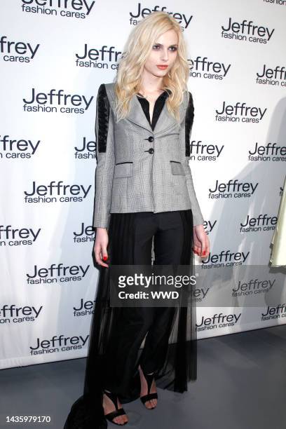 Andrej Pejic attends the ninth annual Jeffrey Fashion Cares benefit at the Intrpeid Sea Air & Space Museum.