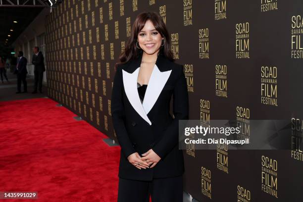 Jenna Ortega attends The 25th SCAD Savannah Film Festival – Red Carpet and Award Presentation to Jenna Ortega on October 23, 2022 in Savannah,...