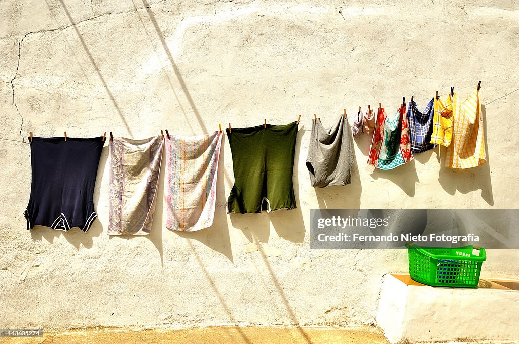 Clothes hanging