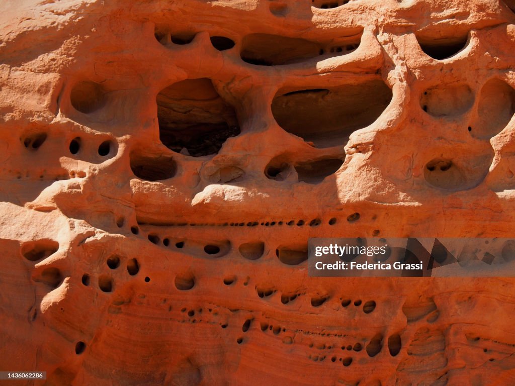 Tafoni Rocks Tafoni Rock Formation Near Arch Rock Valley Of Fire State Park Nevada ...