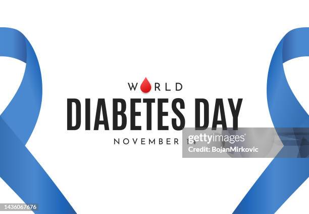 stockillustraties, clipart, cartoons en iconen met world diabetes day card, banner, november 14. vector - diabetes month