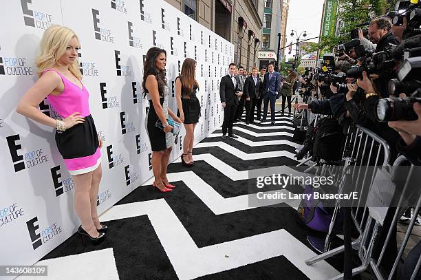 Francesca Eastwood, Dina Eastwood and Morgan Eastwood of Mrs. Eastwood & Company attend E! 2012 Upfront at NYC Gotham Hall on April 30, 2012 in New...