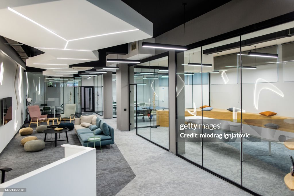 Empty leisure area in an office building