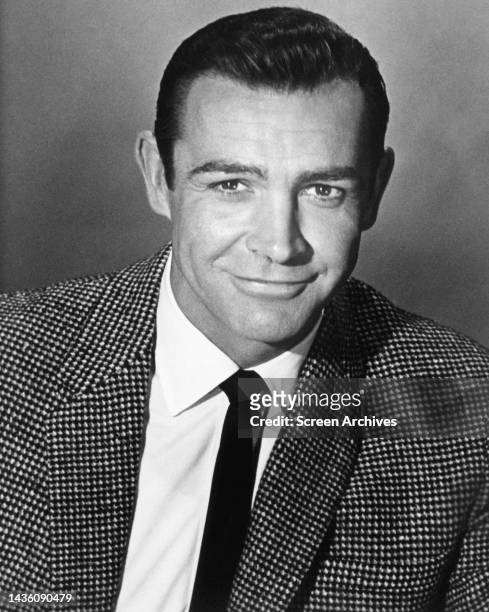 Sean Connery publicity portrait for the 1964 Alfred Hitchcock thriller 'Marnie'. .