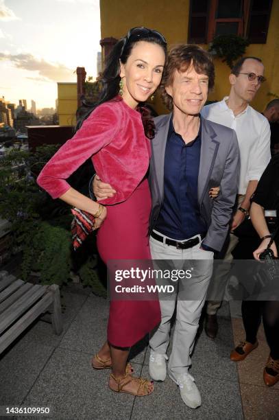 Wren Scott and Mick Jagger attend the New York Dermatology Group Foundation\'s Haiti Rx benefit at Scholastic\'s The Greenhouse.