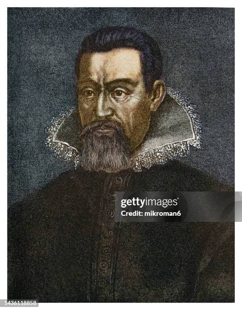 portrait of johannes kepler, german astronomer, mathematician, astrologer, natural philosopher and writer on music - johannes kepler stock pictures, royalty-free photos & images