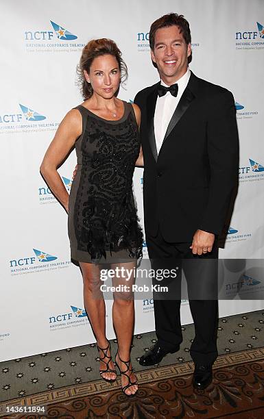 Harry Connick, Jr. And wife Jill Goodacre attend the 2012 National Corporate Theatre Fund Gala at The Pierre Hotel on April 30, 2012 in New York City.