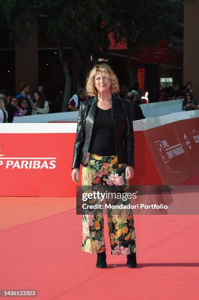 Italian actress Angela Finocchiaro at Rome Film Fest 2022. Educazione fisica Red Carpet. Rome , October 21st, 2022