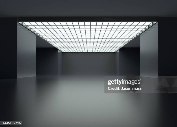 3d illustration abstract corridor with backgrounds - shiny floor stock pictures, royalty-free photos & images