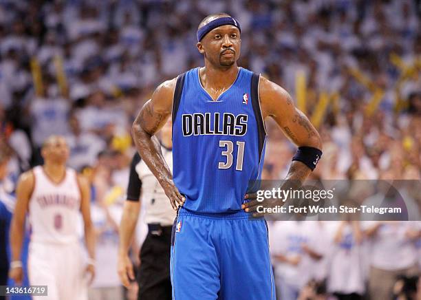 Dallas Mavericks shooting guard Jason Terry missed two shots at the end of the Game 2 of the NBA Western Conference Quarterfinals against the...