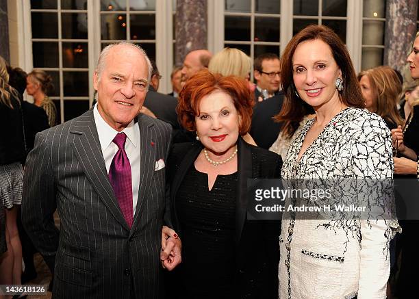 Henry Kravis, Miriam Weinstein and Marie-Josee Kravis attend Moet & Chandon toast for Harvey Weinstein's Legion D'honneur and screening of "The...