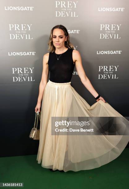 Emma Conybeare attends the "Prey For The Devil" Celebrity Experience on October 24, 2022 in London, England.