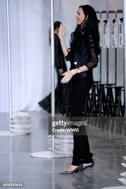 Designer L'Wren Scott at her fall 2010 show.