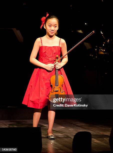 Violinist Elli Choi performs at The Juilliard School presents Hail Mary! Gala Tribute to Mary Rodgers Guettel at Peter Jay Sharp Theater on April 30,...