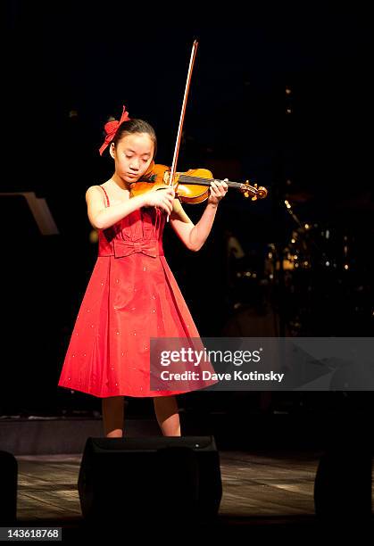 Violinist Elli Choi performs at The Juilliard School presents Hail Mary! Gala Tribute to Mary Rodgers Guettel at Peter Jay Sharp Theater on April 30,...