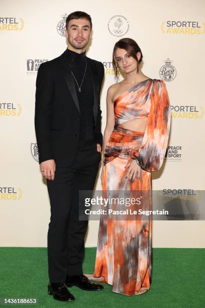 Guillaume Cizeron and Gabriella Papadakis attend the SPORTEL Awards at Grimaldi Forum on October 24, 2022 in Monaco, Monaco.