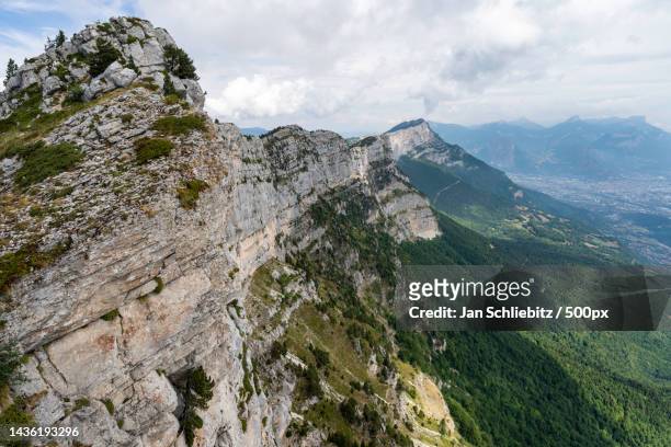 scenic view of rocky mountains against sky,france - drome stock pictures, royalty-free photos & images