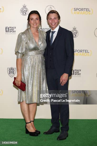 Marie Bochet and Arthur Bauchet attend the SPORTEL Awards at Grimaldi Forum on October 24, 2022 in Monaco, Monaco.