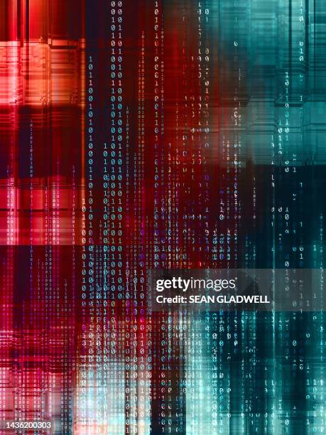 abstract binary code background - cyber attack background stock pictures, royalty-free photos & images