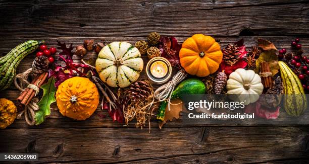 banner de decoración de otoño o acción de gracias. espacio de copia - old fashioned thanksgiving fotografías e imágenes de stock