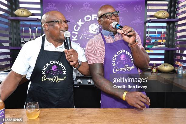 Bo Jackson and DeMarcus Ware attend Crown Royal Teams Up with NFL Legends Bo Jackson and DeMarcus Ware for a BBQ Cook Off Challenge at Southern Smoke...
