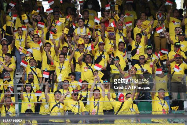Fans cheering during the MotoGP of Malaysia - Race at Sepang Circuit on October 23, 2022 in Kuala Lumpur, Malaysia.