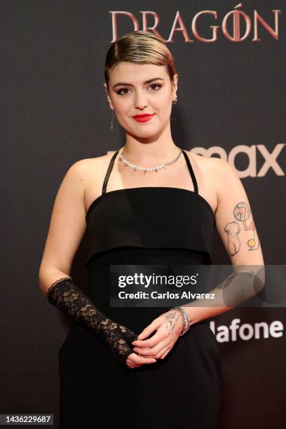 Alba Reche attends the "The House Of The Dragon" last episode premiere at the Capitol cinema on October 24, 2022 in Madrid, Spain.