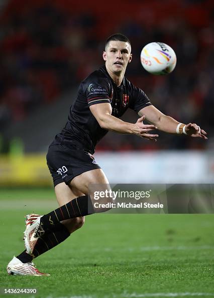 Josh Ralph of Wales during Rugby League World Cup 2021 Pool D match ...