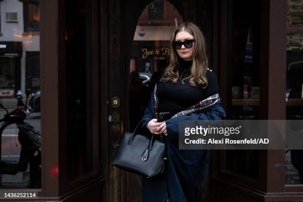 Anna Delvey is seen near her apartment on October 24, 2022 in New York City. Delvey was released from prison on good behavior in February of 2021...