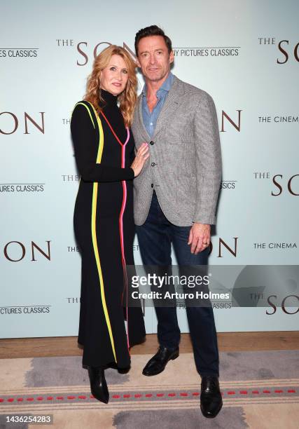 Laura Dern and Hugh Jackman attend Sony Pictures Classics & Cinema Society's "The Son" New York screening at Crosby Street Hotel on October 24, 2022...
