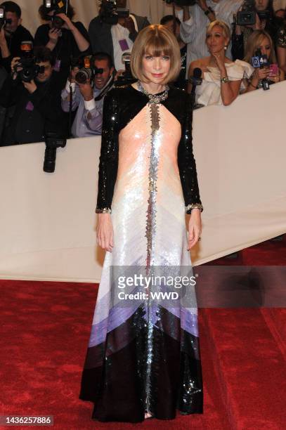 Anna Wintour attends the Metropolitan Museum of Art’s 2011 Costume Institute Gala featuring the opening of the exhibit Alexander McQueen: Savage...