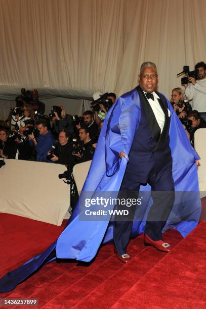 Andre Leon Talley arrives for the Metropolitan Museum of Art’s 2011 Costume Institute Gala and opening of Alexander McQueen: Savage Beauty exhibition.