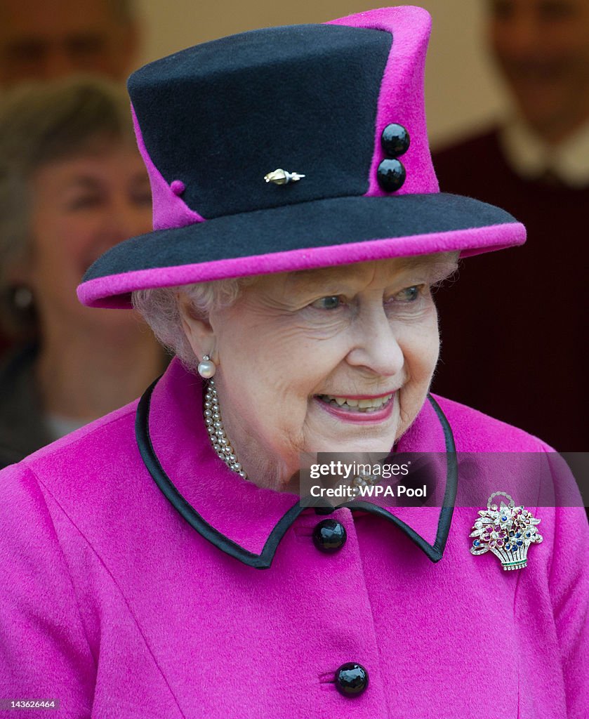 Queen Elizabeth II Accompanied By The Duke Of Edinburgh Visits The South West