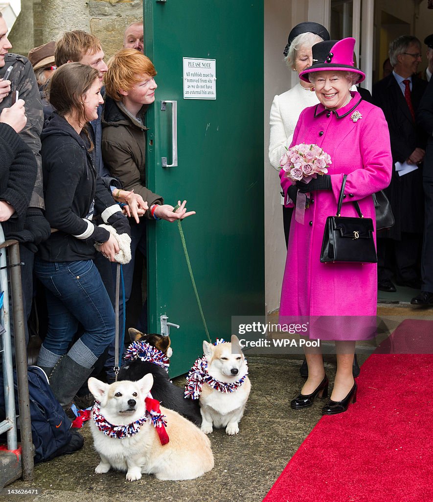 Queen Elizabeth II Accompanied By The Duke Of Edinburgh Visits The South West