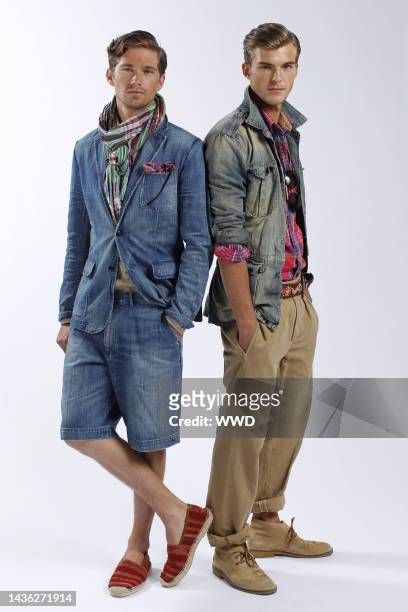 Models wears Ralph Lauren Black Label spring 2011 menswear.