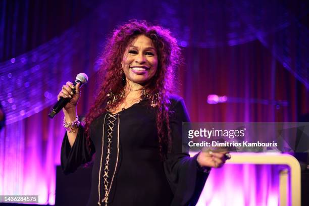 Chaka Khan performs onstage during Angel Ball 2022 hosted by Gabrielle's Angel Foundation at Cipriani Wall Street on October 24, 2022 in New York...