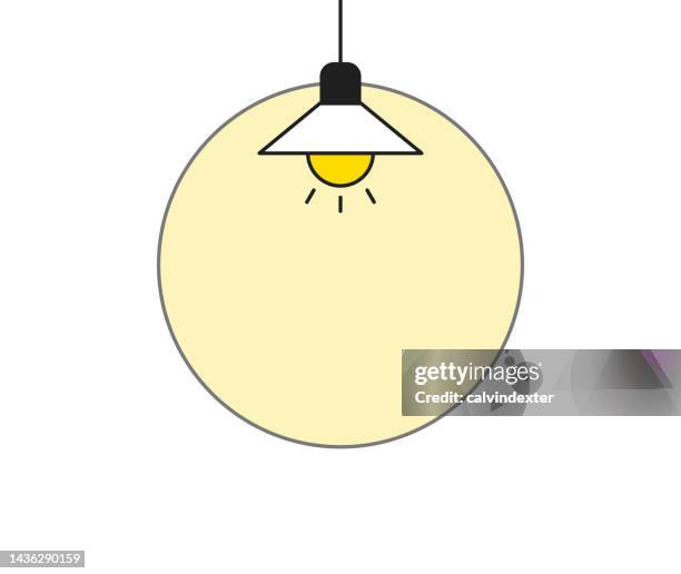 light bulb illustration - ceiling lighting stock illustrations