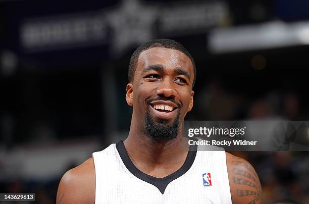 Donte Greene of the Sacramento Kings in a game against the Los Angeles Lakers on April 26, 2012 at Power Balance Pavilion in Sacramento, California....