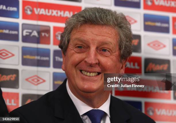 Roy Hodgson is unveiled as the new England manager during a press conference at Wembley Stadium on May 1, 2012 in London, England.