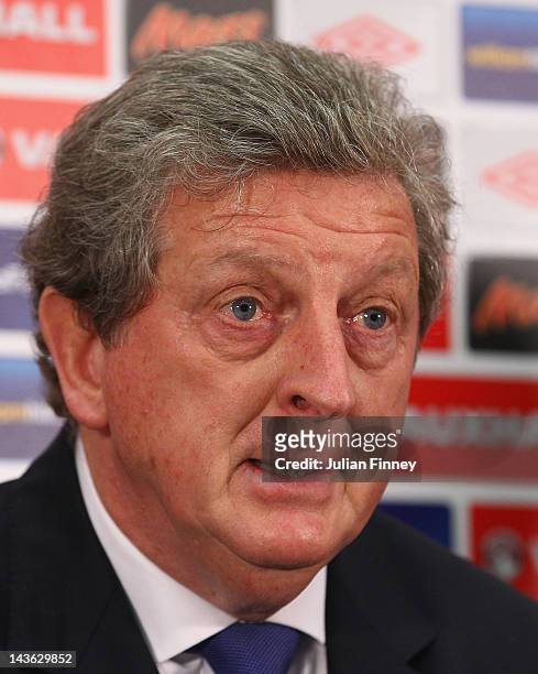 Roy Hodgson is unveiled as the new England manager during a press conference at Wembley Stadium on May 1, 2012 in London, England.