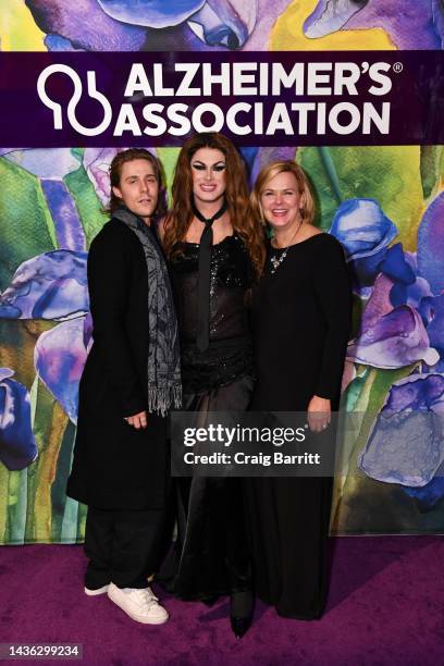 Tyler, Sherri Grady and Scarlet Envy attend the 2022 Alzheimer's Association Imagine Benefit, built on the legacy of the Rita Hayworth Gala at Jazz...