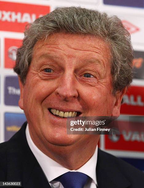 New England manager, Roy Hodgson attends a press conference at Wembley Stadium on May 1, 2012 in London, England.