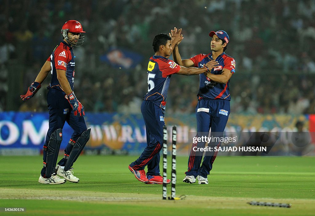 Delhi Daredevils bowler Pawan Negi (C) c