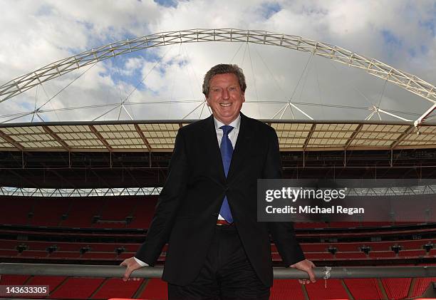 New England manager Roy Hodgson poses after a press conference at Wembley Stadium on May 1, 2012 in London, England.