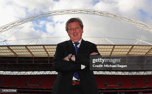 New England manager Roy Hodgson poses after a press conference at Wembley Stadium on May 1, 2012 in London, England.