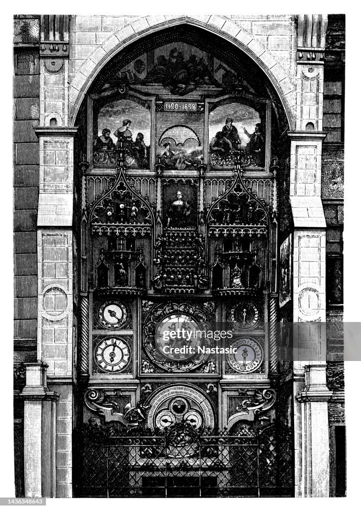 Astronomical clock Olomouc, Town Hall, Czech Republic, destroyed in World War II