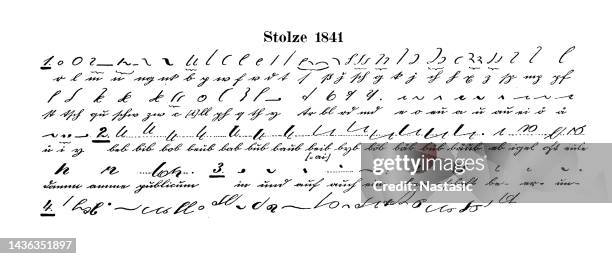 stolze shorthand - shorthand stock illustrations